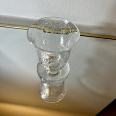 Baccarat Crystal Vase Finely Engraved Michelangelo Pattern. Signed.