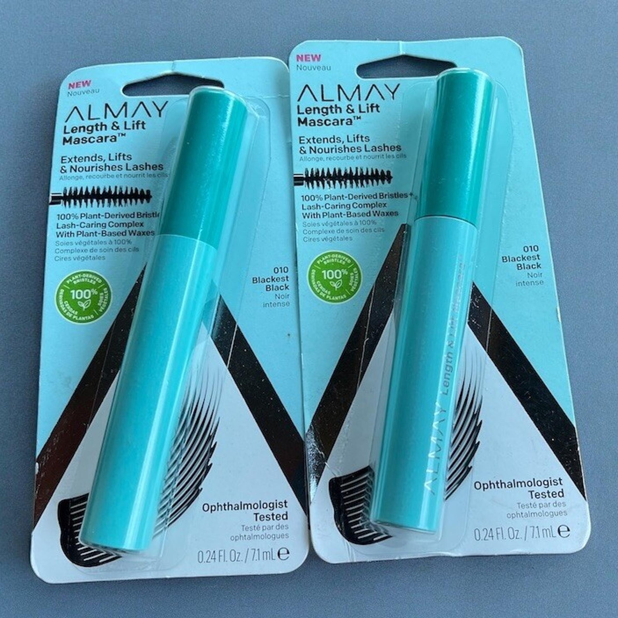 Almay Length & Lift Volumizing Mascara, Blackest Black, - 2 Pk - Sensitive Eyes