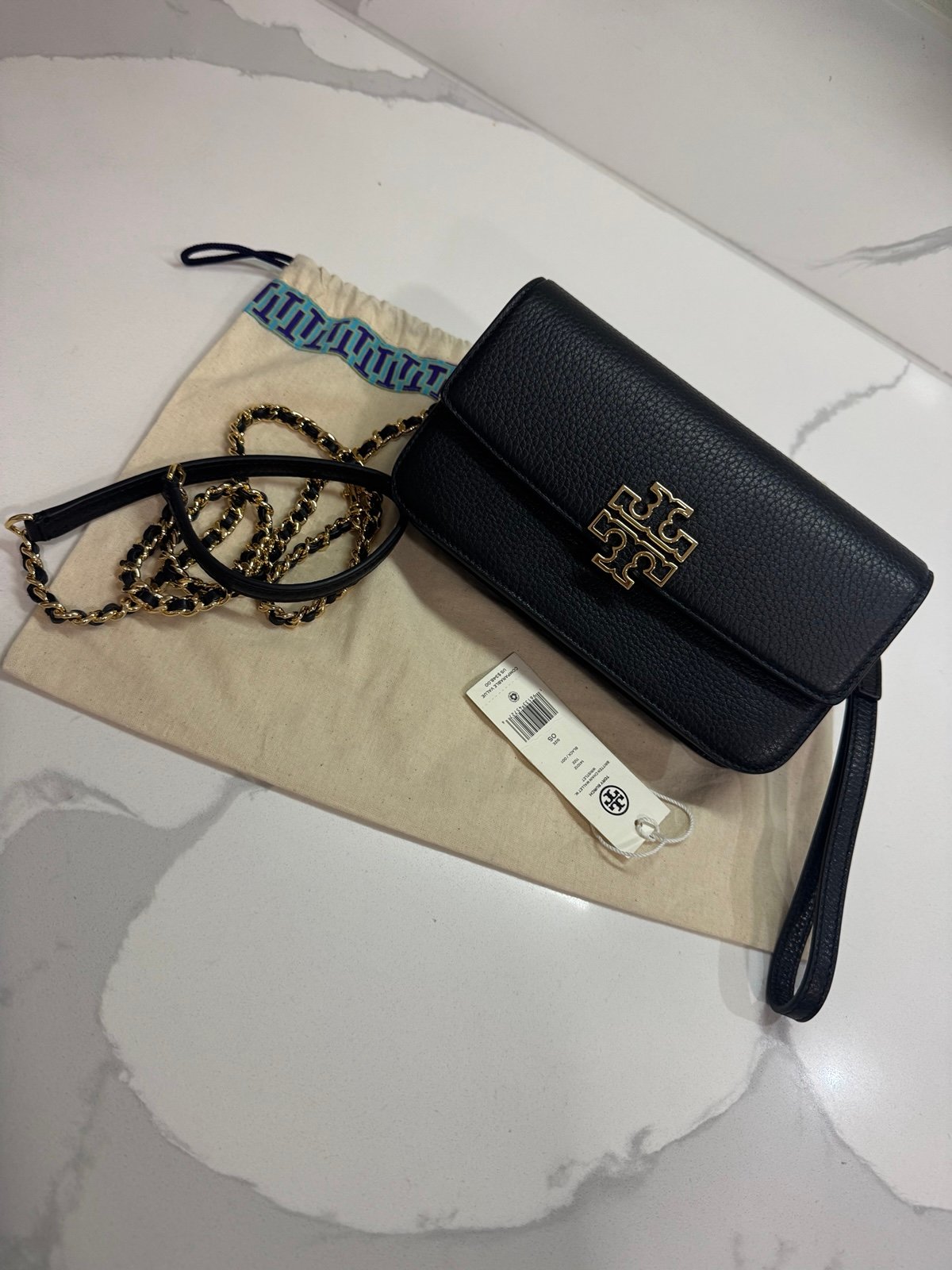 Tory Burch Britten chain wallet with wristlet