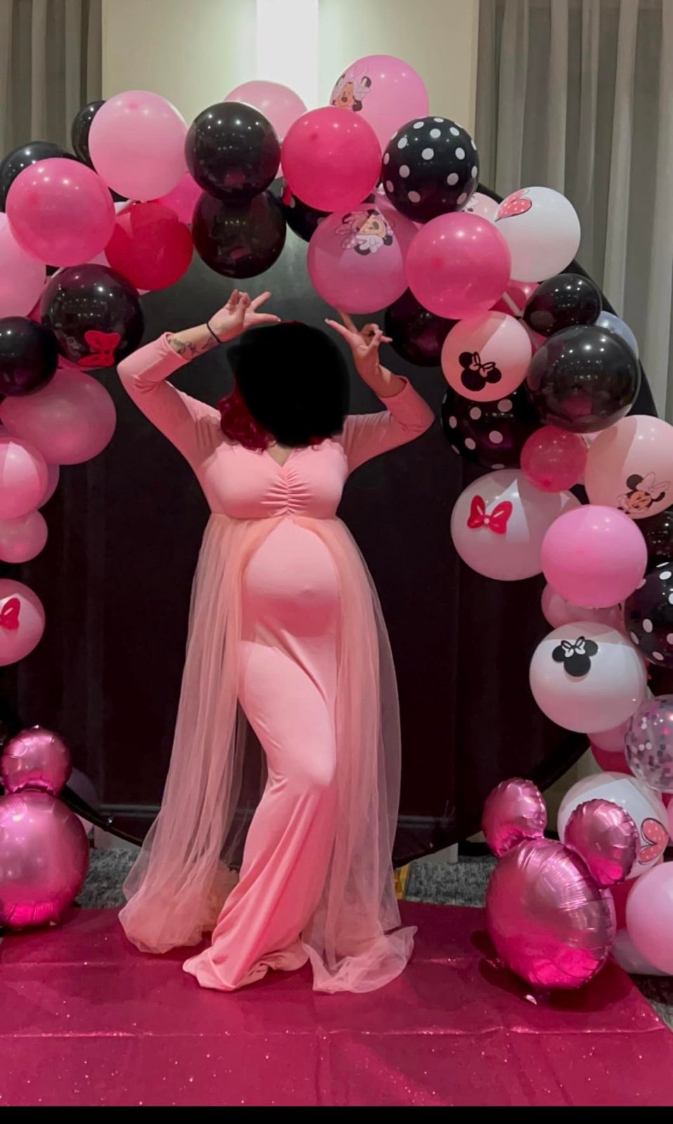 Pink baby shower dress
