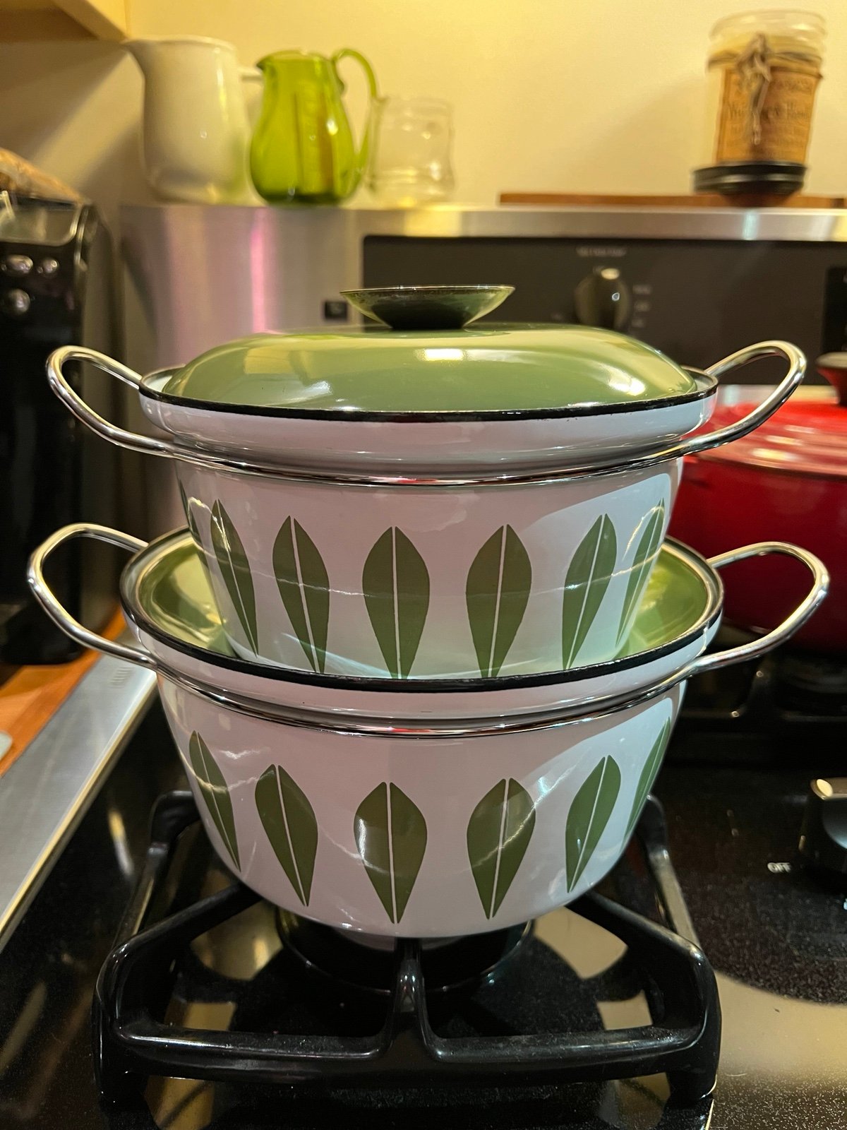 TWO Vintage Cathrineholm Lotus Pots