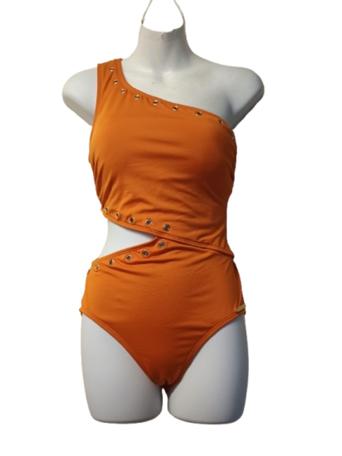 NWT118 Michael kors one shoulder one piece swimsuit with extra strap Size: 10