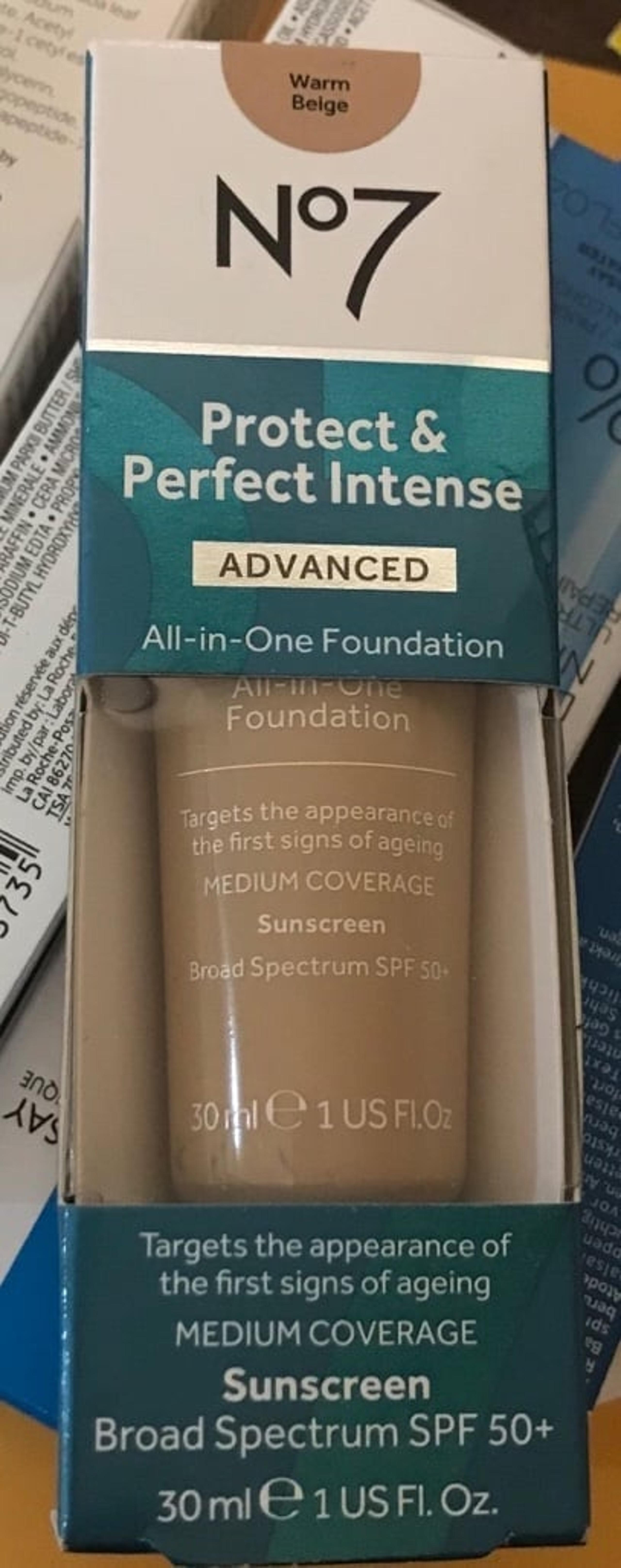 No7 Protect & Perfect Intense Advanced All in One Foundation (Warm Beige) SPF30