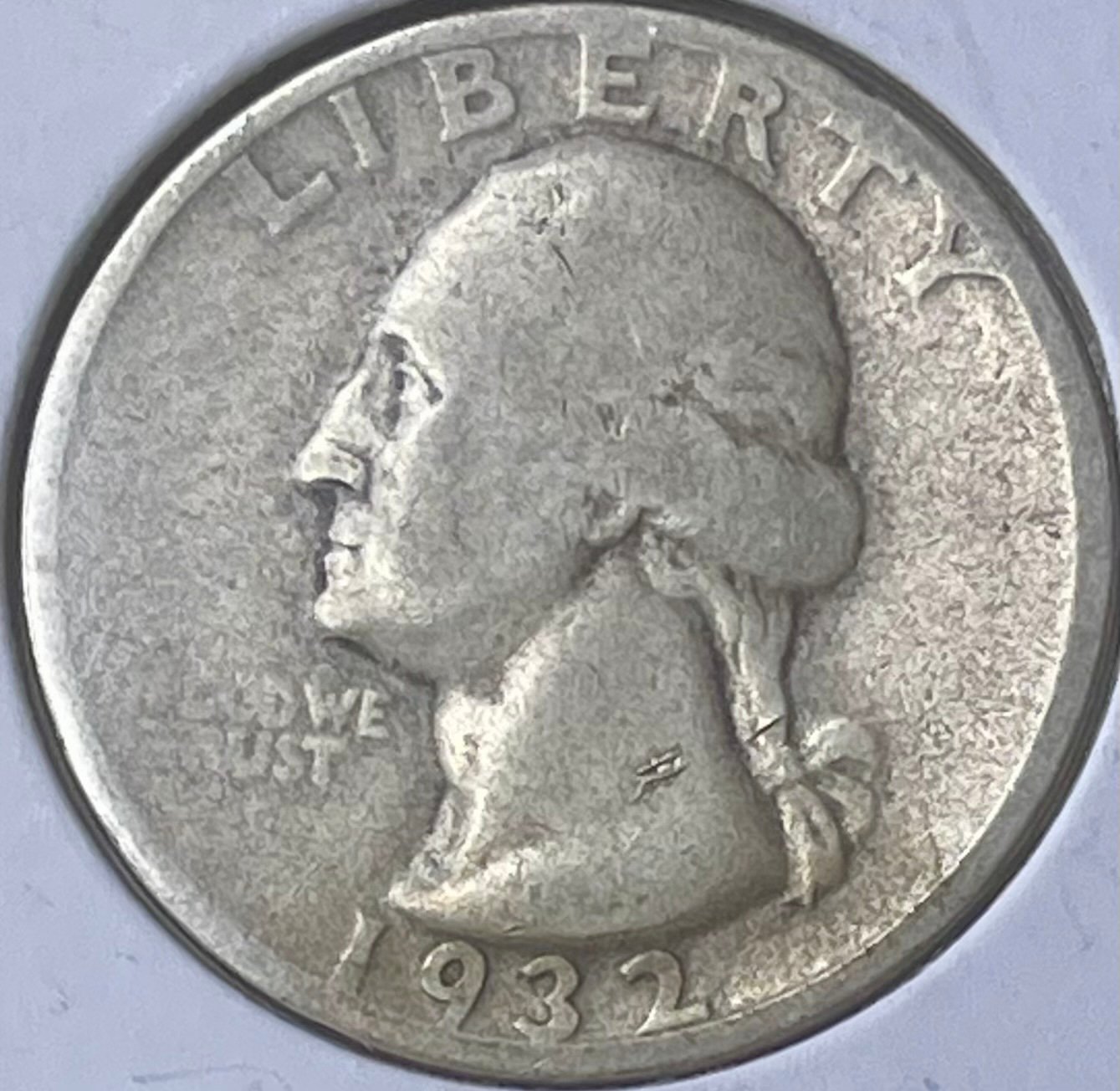 1932-D Washington Silver Quarter ~ Scarce Circulated Good Condition