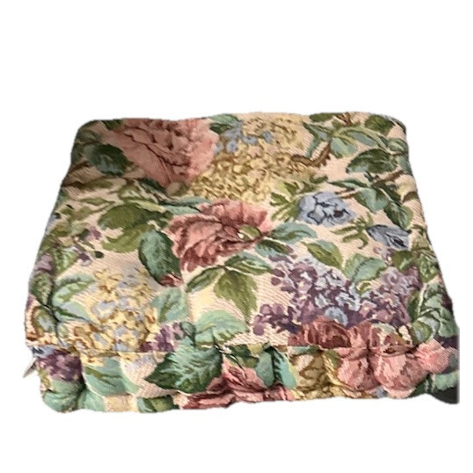 Vintage Floral Cottagecore English Country Tufted Seat Cushion