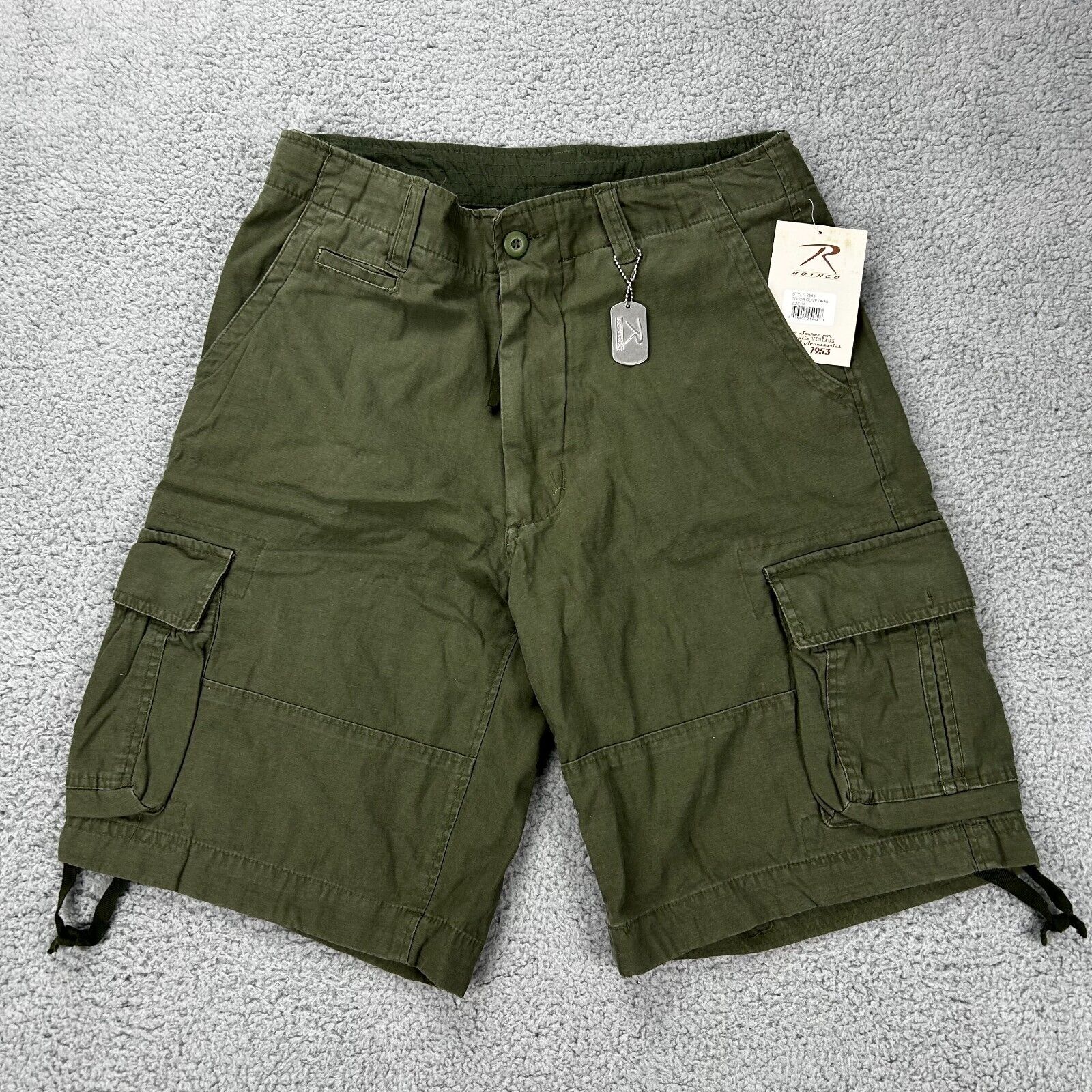 Olive Drab Vintage Infantry Utility Shorts Rothco 2544 Waists 31 to 35
