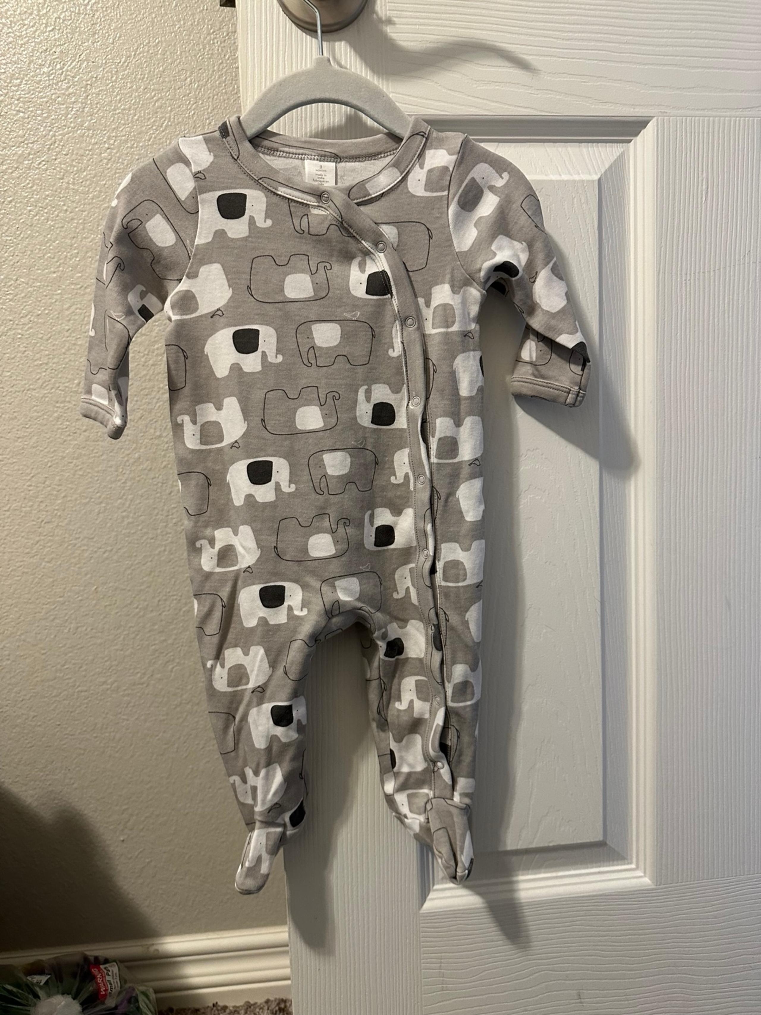Nordstrom Gray Elephant Print Kids One Piece