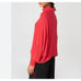 Free People We The Free M Red Ribbed Knit LS Oversize Cowl Neck Women Sweater