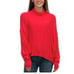 Free People We The Free M Red Ribbed Knit LS Oversize Cowl Neck Women Sweater