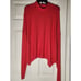Free People We The Free M Red Ribbed Knit LS Oversize Cowl Neck Women Sweater