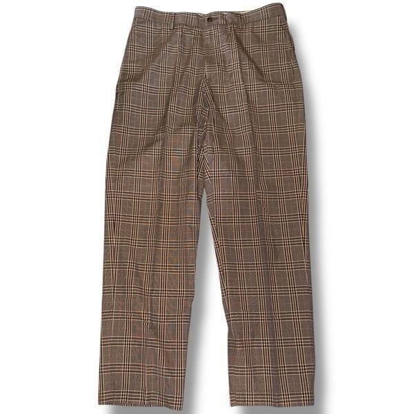 Brooks Brothers Brown Plaid Hudson Fit Chino Pants 35/32