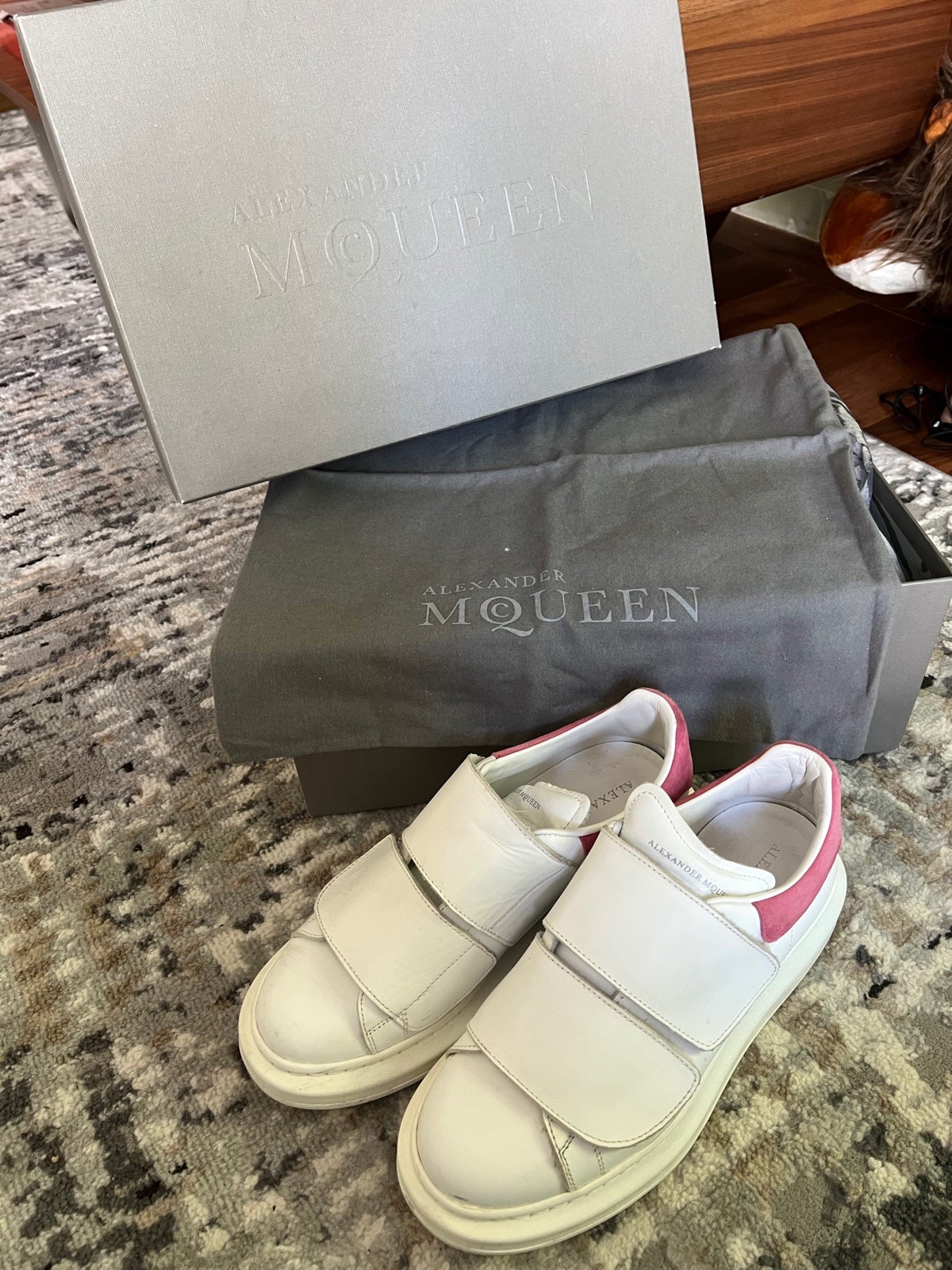 Alexander McQueen suede fashion sneakers