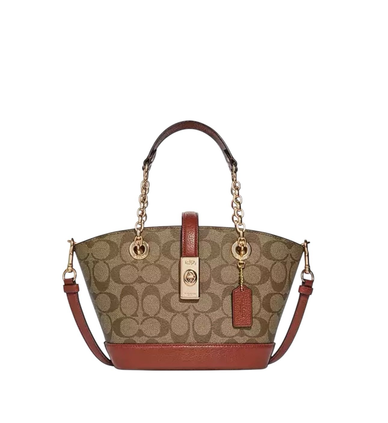 NWT Coach Lane Bucket Bag In Signature Canvas