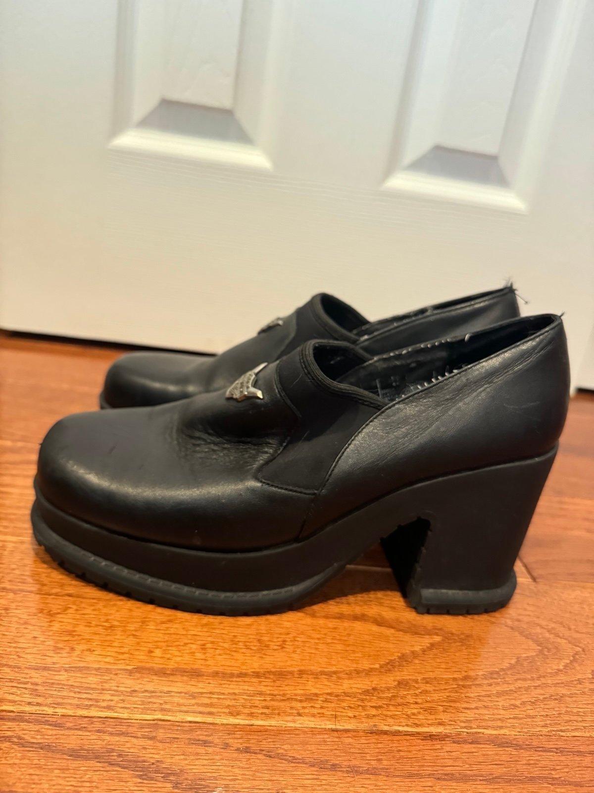 Vintage Y2K Harley-Davidson Women’s Chunky Heel Loafers