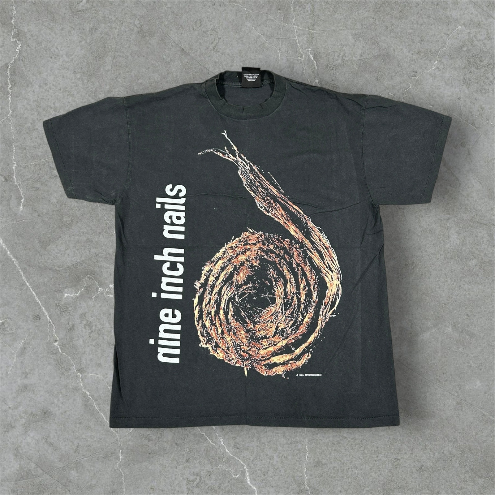 Vintage NIN 1995 Nine Inch Nails Further Down The Spiral Large Reprint T-Shirt