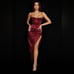 NWT HOUSE OF CB FLORA SATIN PLEATED CORSET MIDI DRESS IN SIZE SMALL (PLUS CUP)