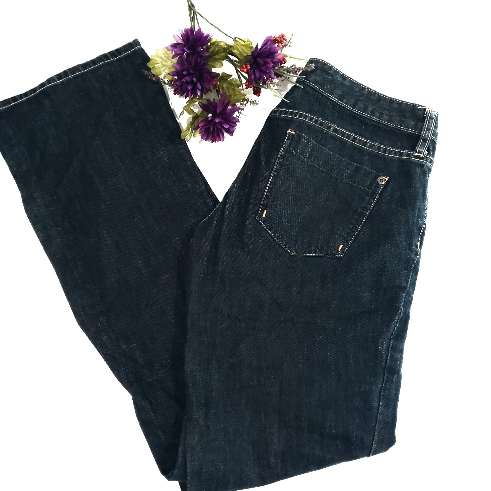 Tommy Hilfiger Dark Wash Denim Bootcut/Flare Blue Jeans Size 6 100% Cotton NWOT