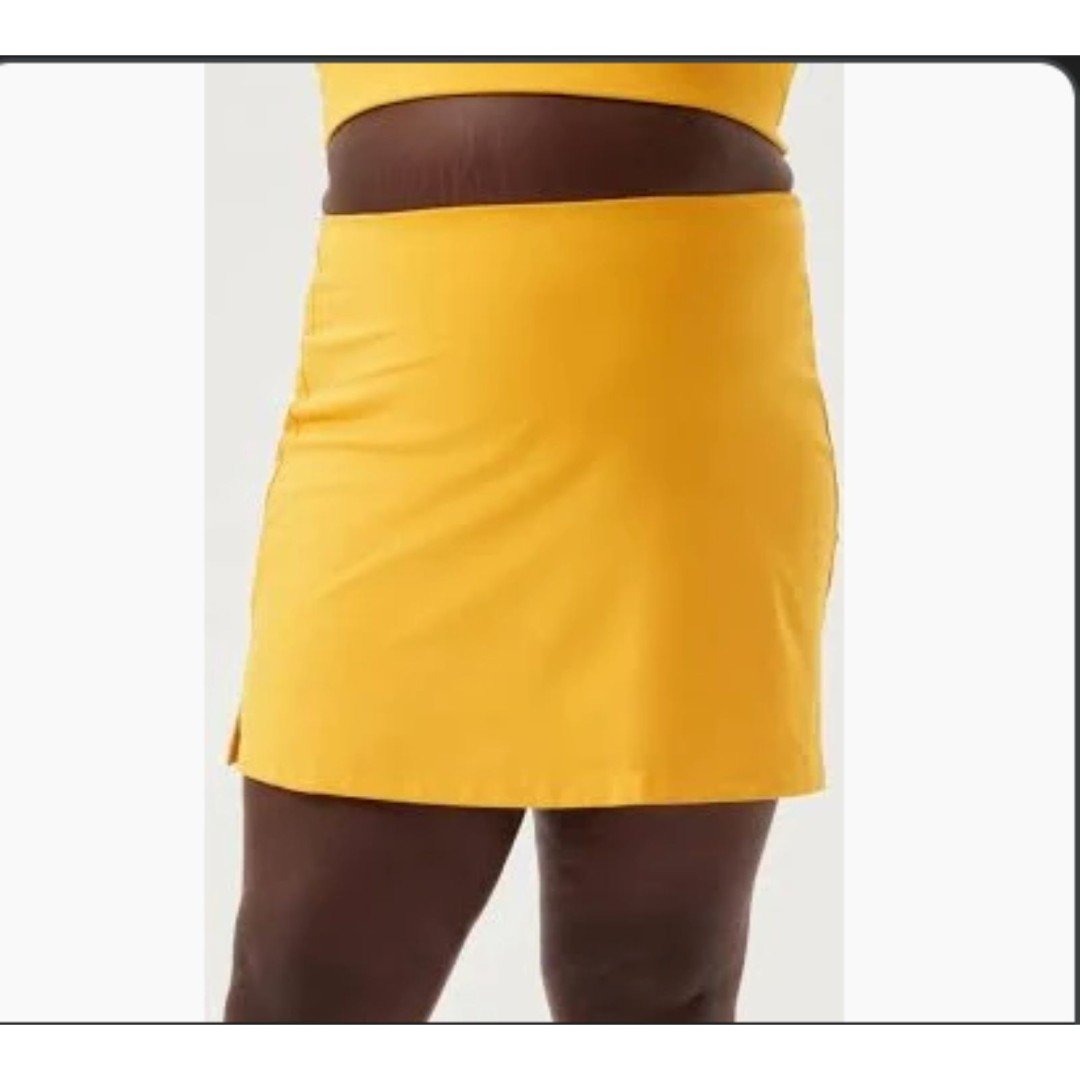 Girlfriend Collective High-Rise Skort - Citrine