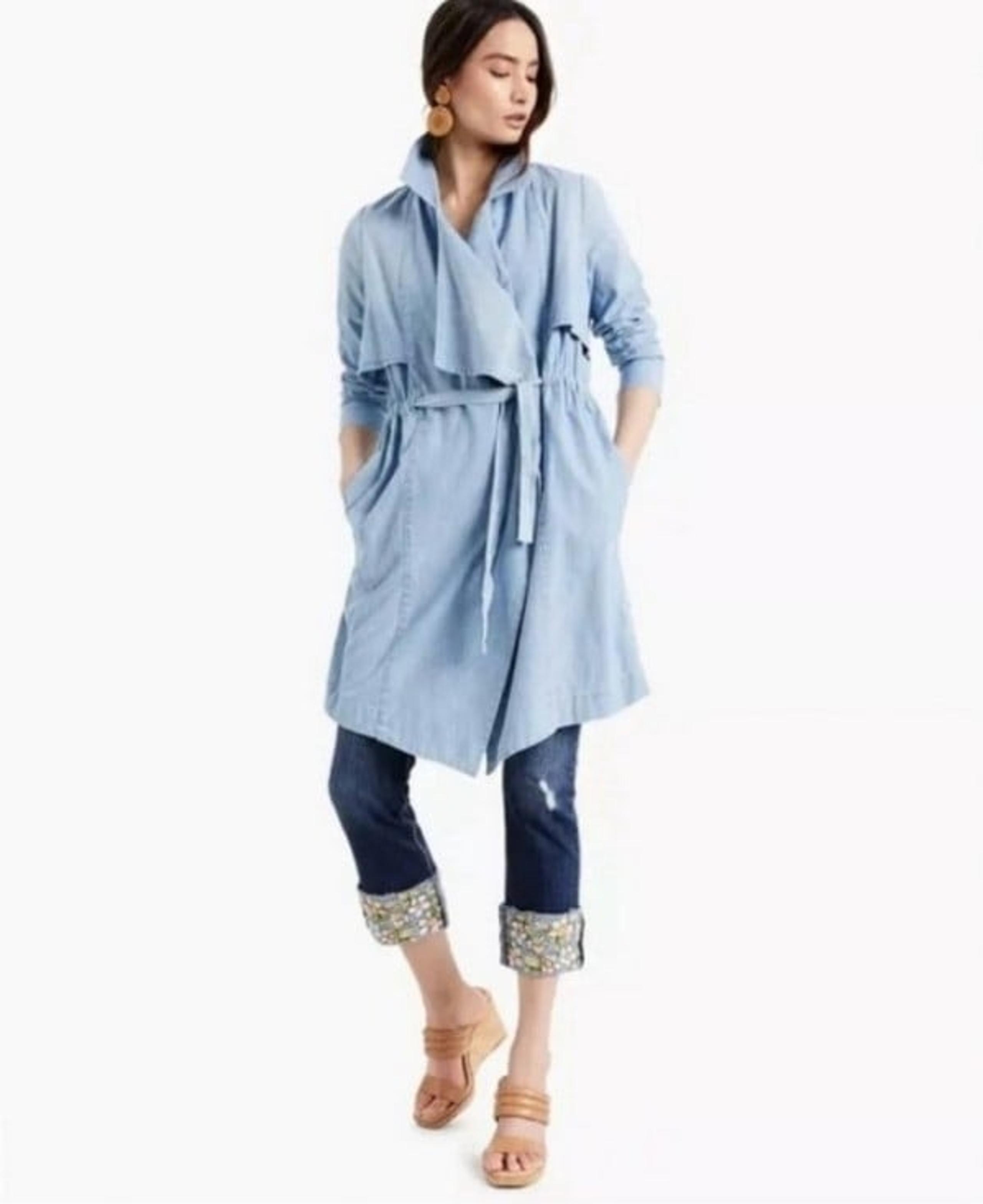 International Concept Women's Light Blue Denim Jacket. Size L