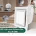 Bathroom Exhaust Fan with Light, 12W Bathroom Fan with LED Light Combo, 141 CFM