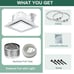 Bathroom Exhaust Fan with Light, 12W Bathroom Fan with LED Light Combo, 141 CFM
