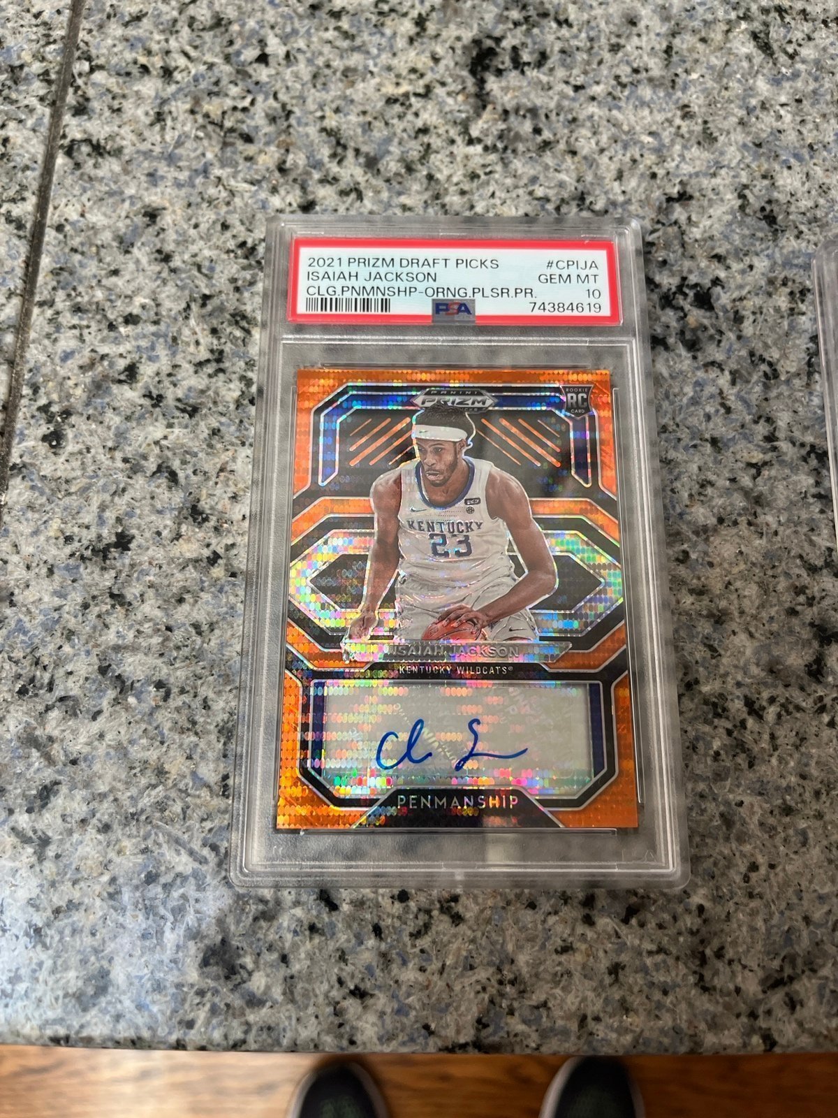 Auto Isaiah Jackson, 2021 Panini Prizm draft picks 10/19 rare Kentucky