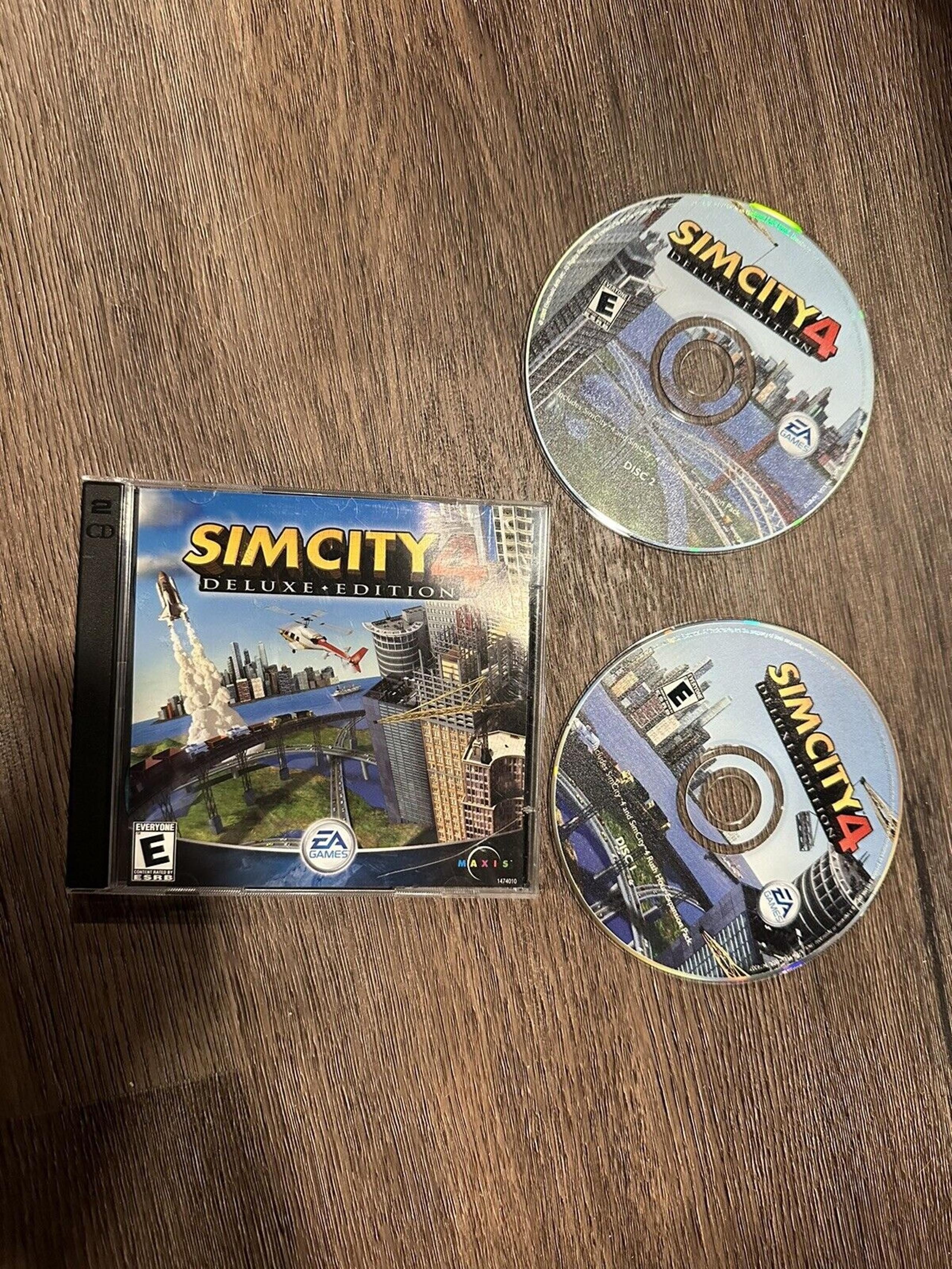 Sim City 4 Deluxe Edition PC Game 2003 2 Discs