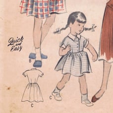 Little Girls 1940s School Dress Pattern