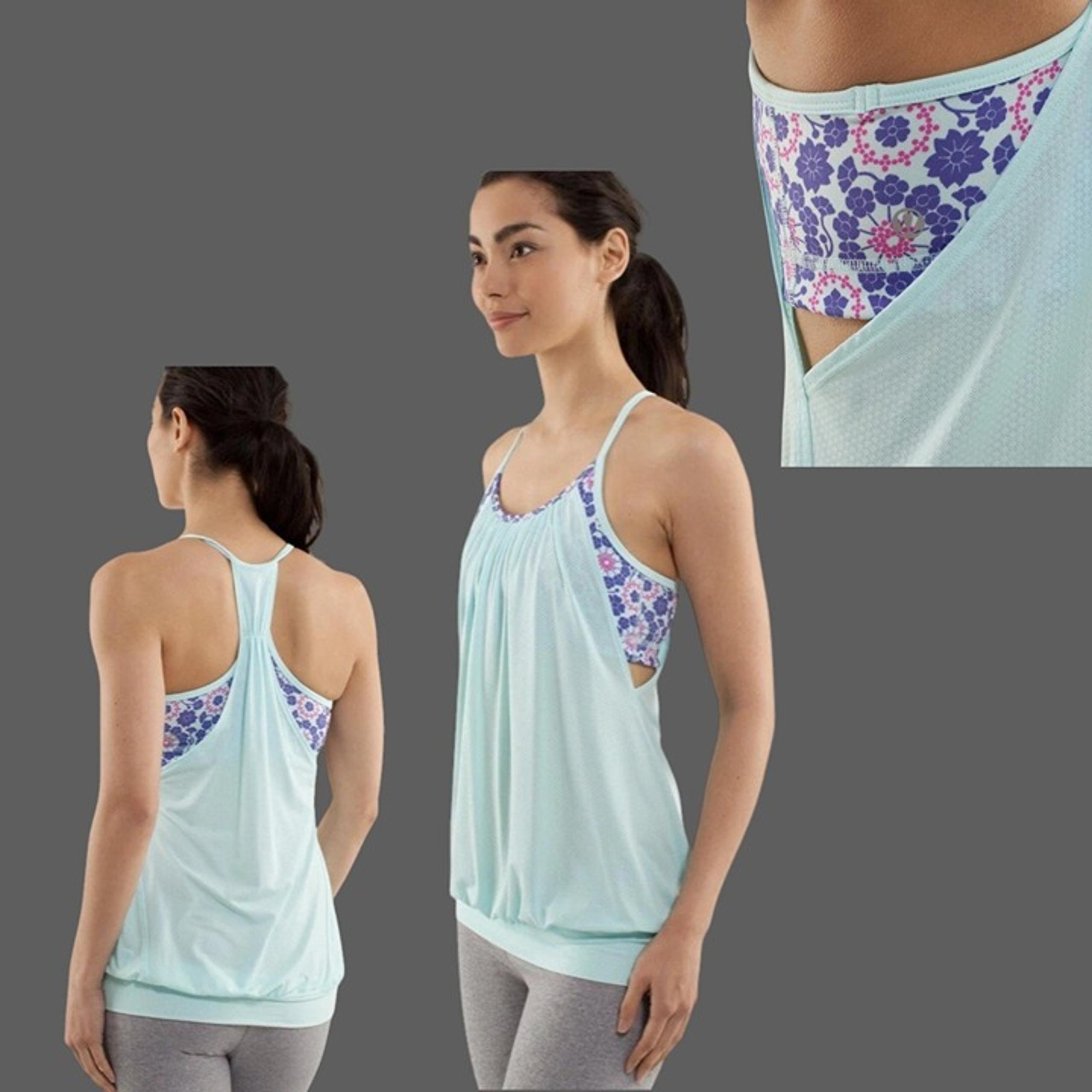 Lululemon No Limits Tank Top Women's Sz 8 Built-In Sports Bra Shirt - lululemon athletica