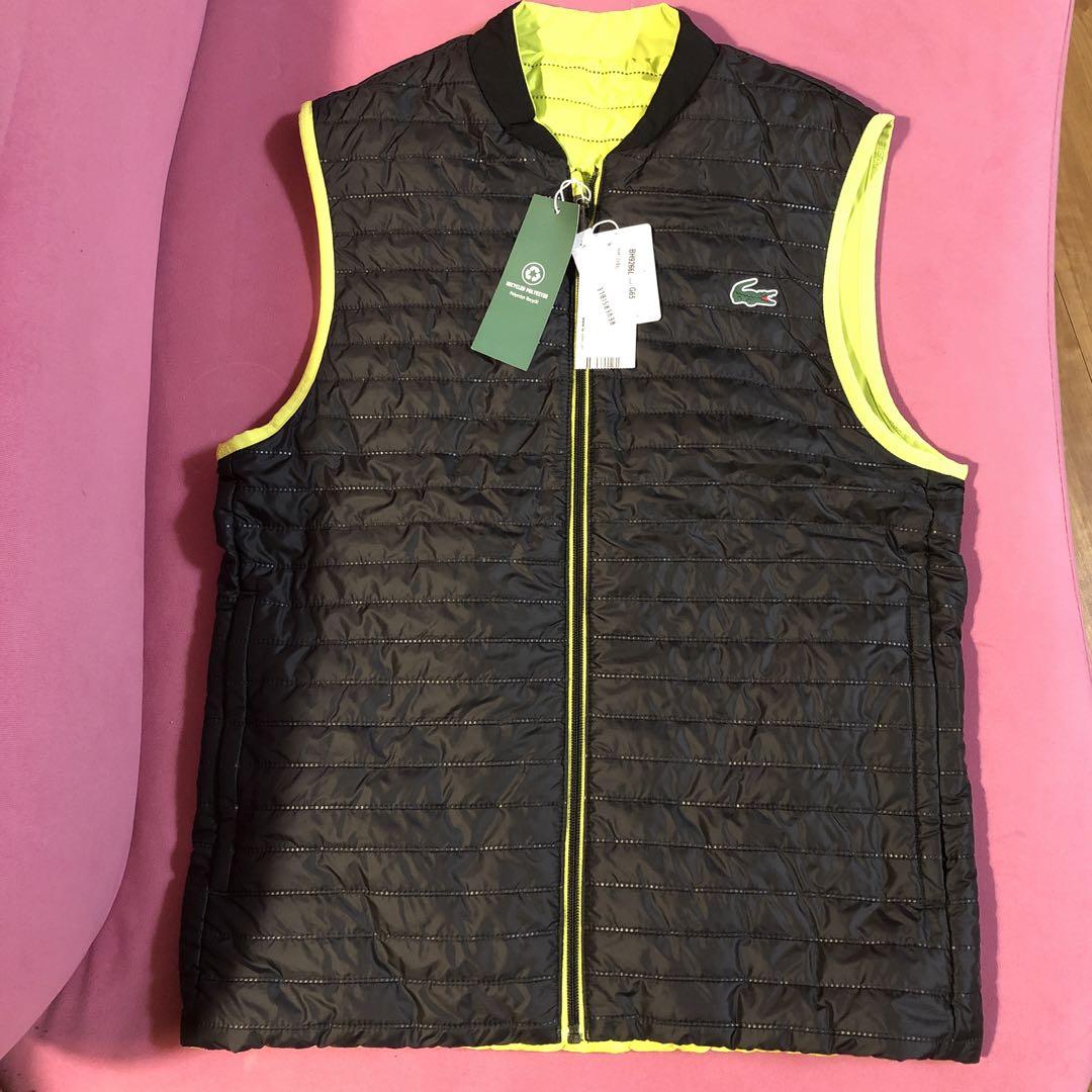 Lacoste Black/Yellow Quilted Vest