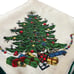 Vintage Christmas Tree Linen Cocktail Napkins 16” X 16” Green Trim Set Of Six