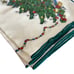 Vintage Christmas Tree Linen Cocktail Napkins 16” X 16” Green Trim Set Of Six