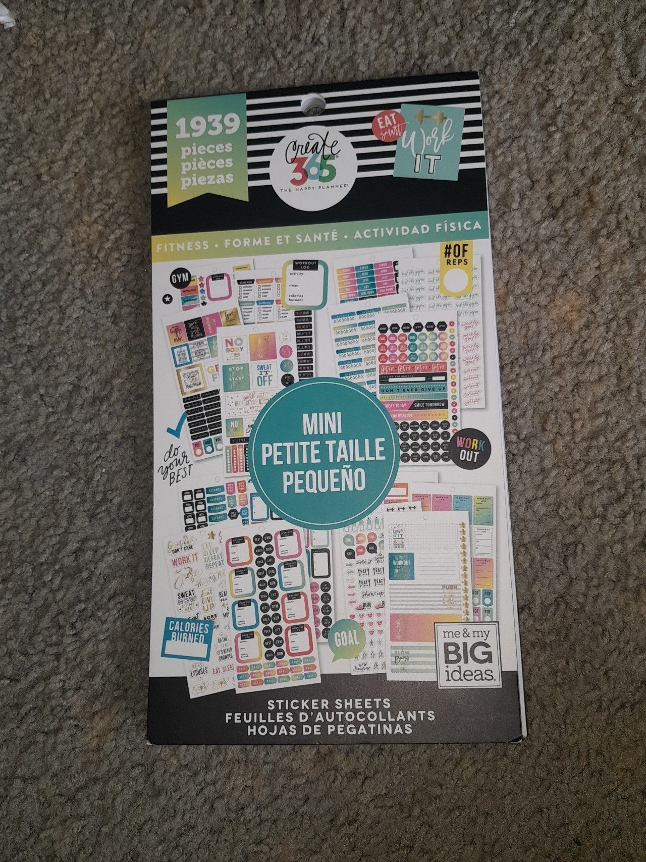 happy planner stickers (4 fulĺ size books)