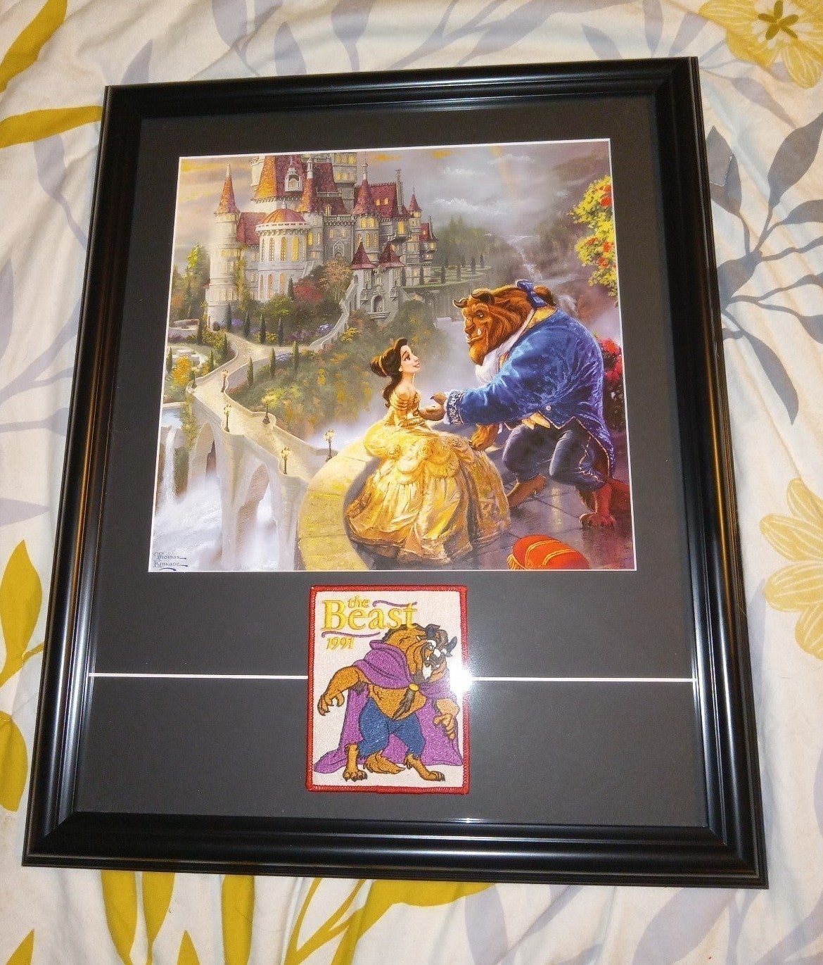 Beauty and The Beast 2012 Thomas Kinkade Framed Print
