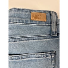 PAIGE Women's Claudine High Rise Flare Ankle Length Jeans Raw Hem Sz 27 238