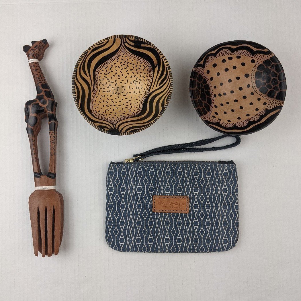 Made in Africa Bowls, Spoons and Bag from Zambia