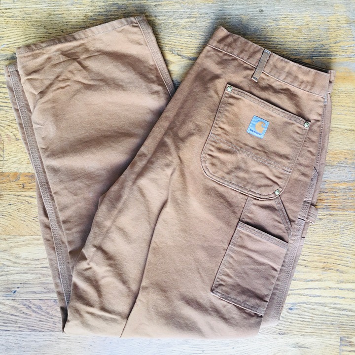 Carhartt B01-BRN 31x34 Loose Original Fit Work Pants Size 42x32