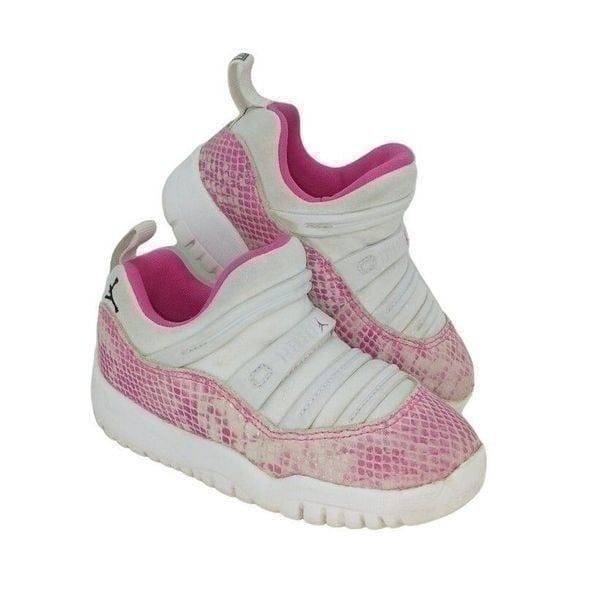 Nike Air Jordan Retro 11 Toddler Pre-owned Pink Snakeskin Sneakers - sz. 6