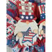 Patriotic Gnomes USA America the Beautiful Deco Mesh Ribbon Wreath