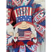 Patriotic Gnomes USA America the Beautiful Deco Mesh Ribbon Wreath