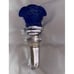Rosenthal Versace Medusa Head Wine Bottle Stopper Blue Frosted Crystal 5”