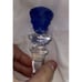 Rosenthal Versace Medusa Head Wine Bottle Stopper Blue Frosted Crystal 5”