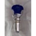 Rosenthal Versace Medusa Head Wine Bottle Stopper Blue Frosted Crystal 5”