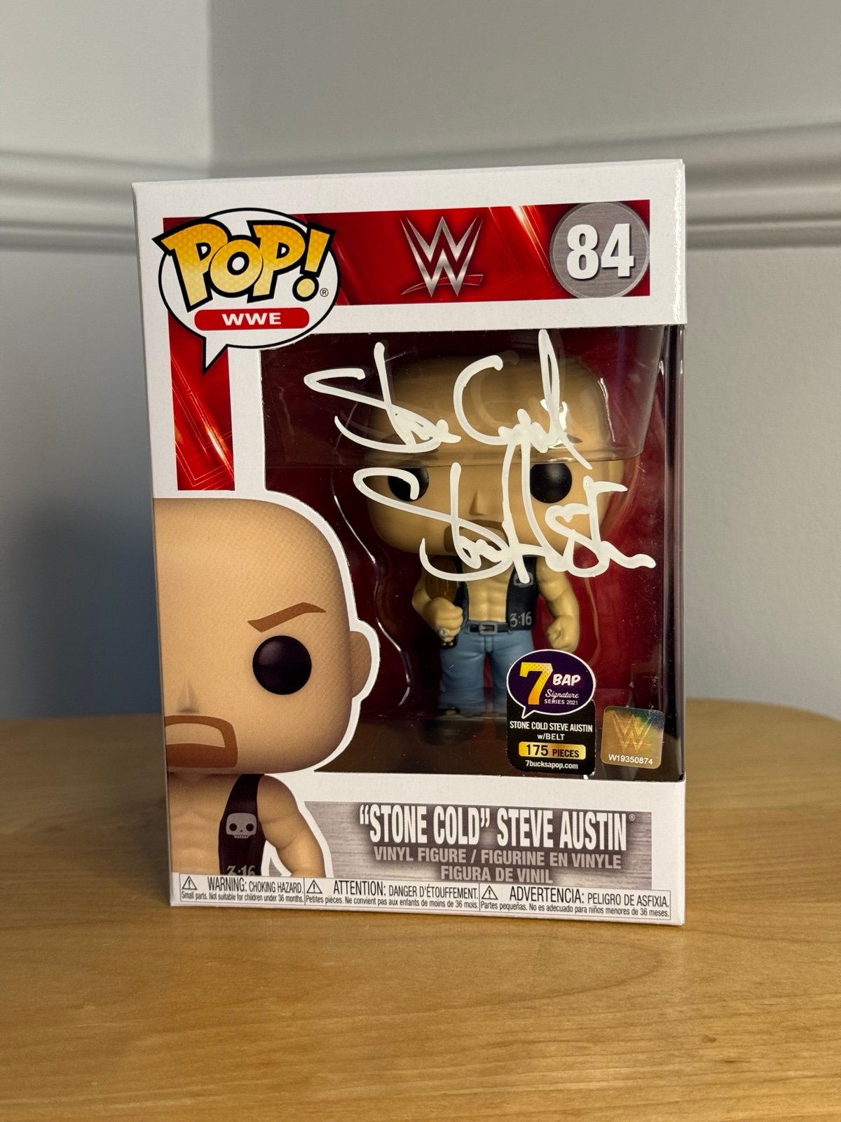 Stone Cold Steve Austin Signed WWE Funko Pop 7BAP JSA Authenticated