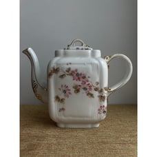 Antique Haviland Limoges Teapot Schleiger 373 French Porcelain Hand Enameled Pin