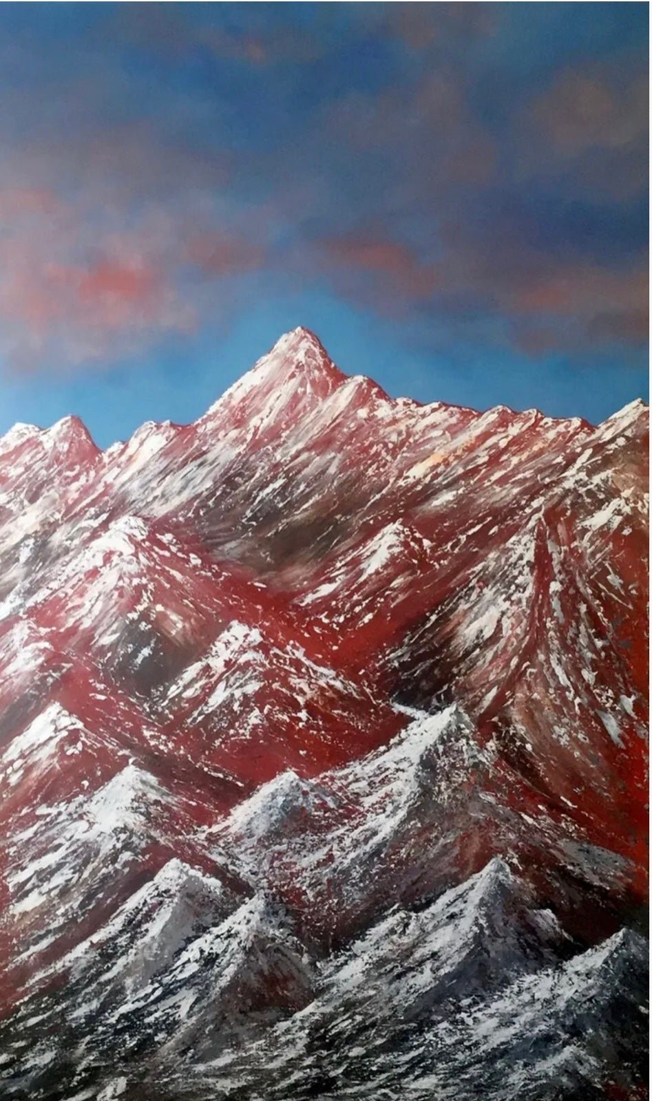 Large Original abstract painting acrylic Touching the Sky\