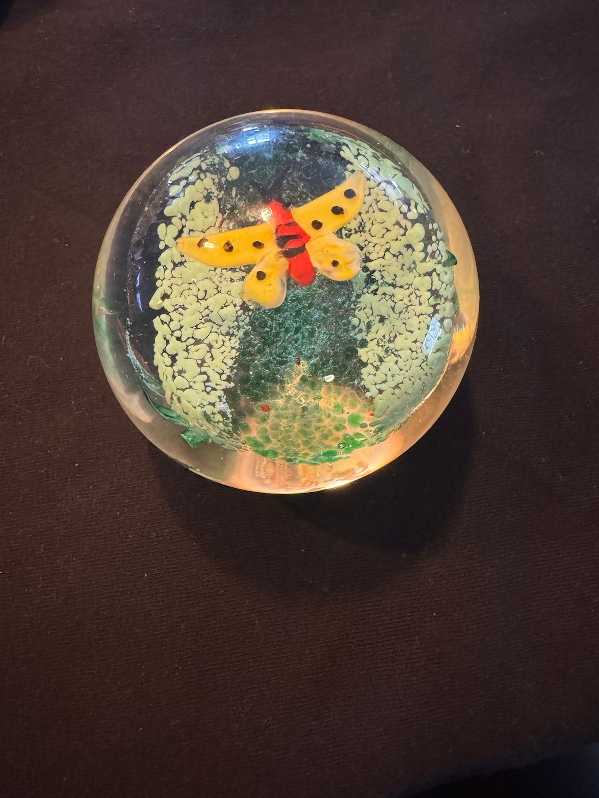 Vintage glass paperweight