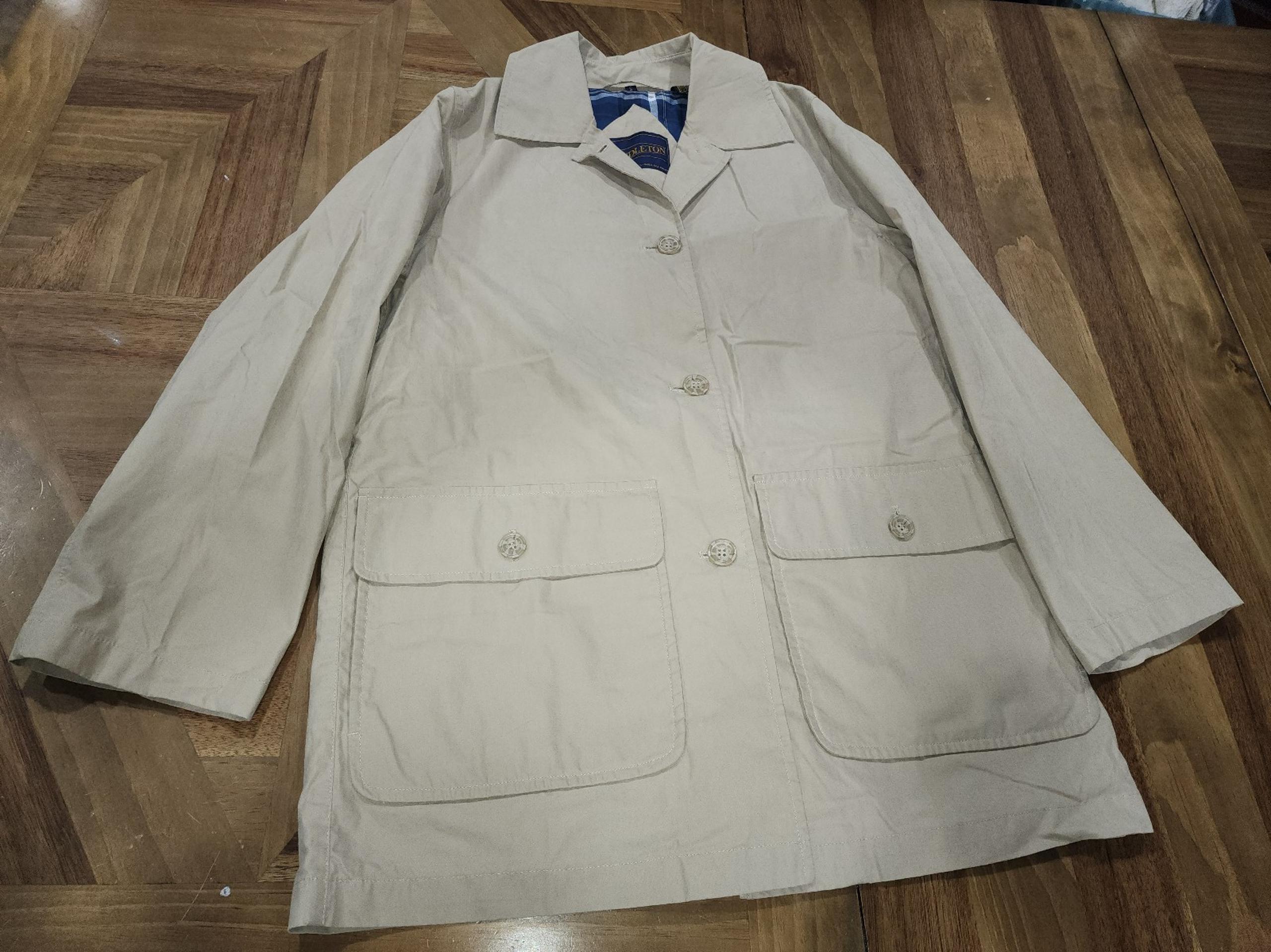 Pendleton Trench Coat Beige Tan Sz Small S Womens Mid-Length