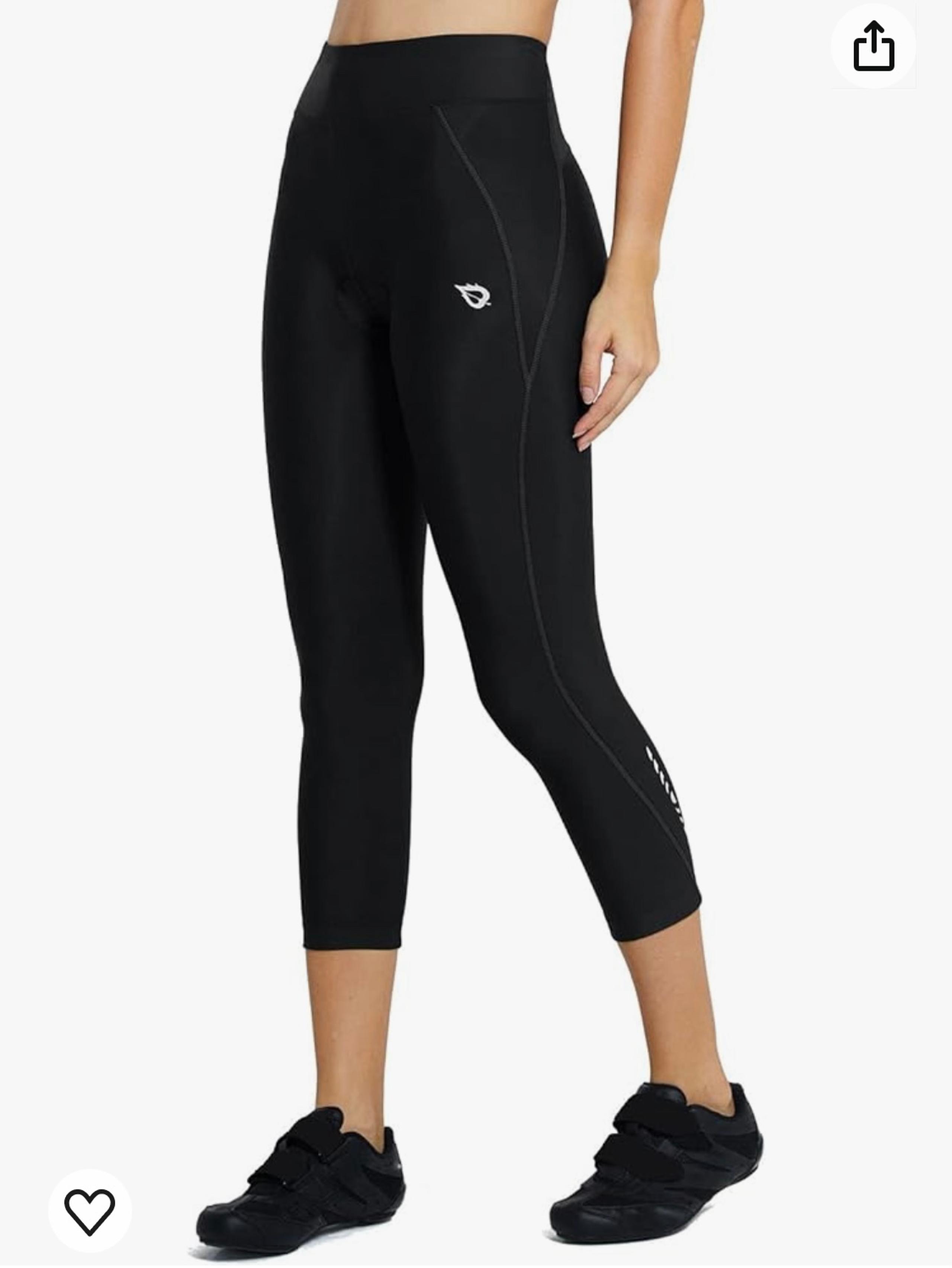 BALEAF Women's Padded Bike Shorts Cycling Pants Bicycle Capris Biking Spin Leggi