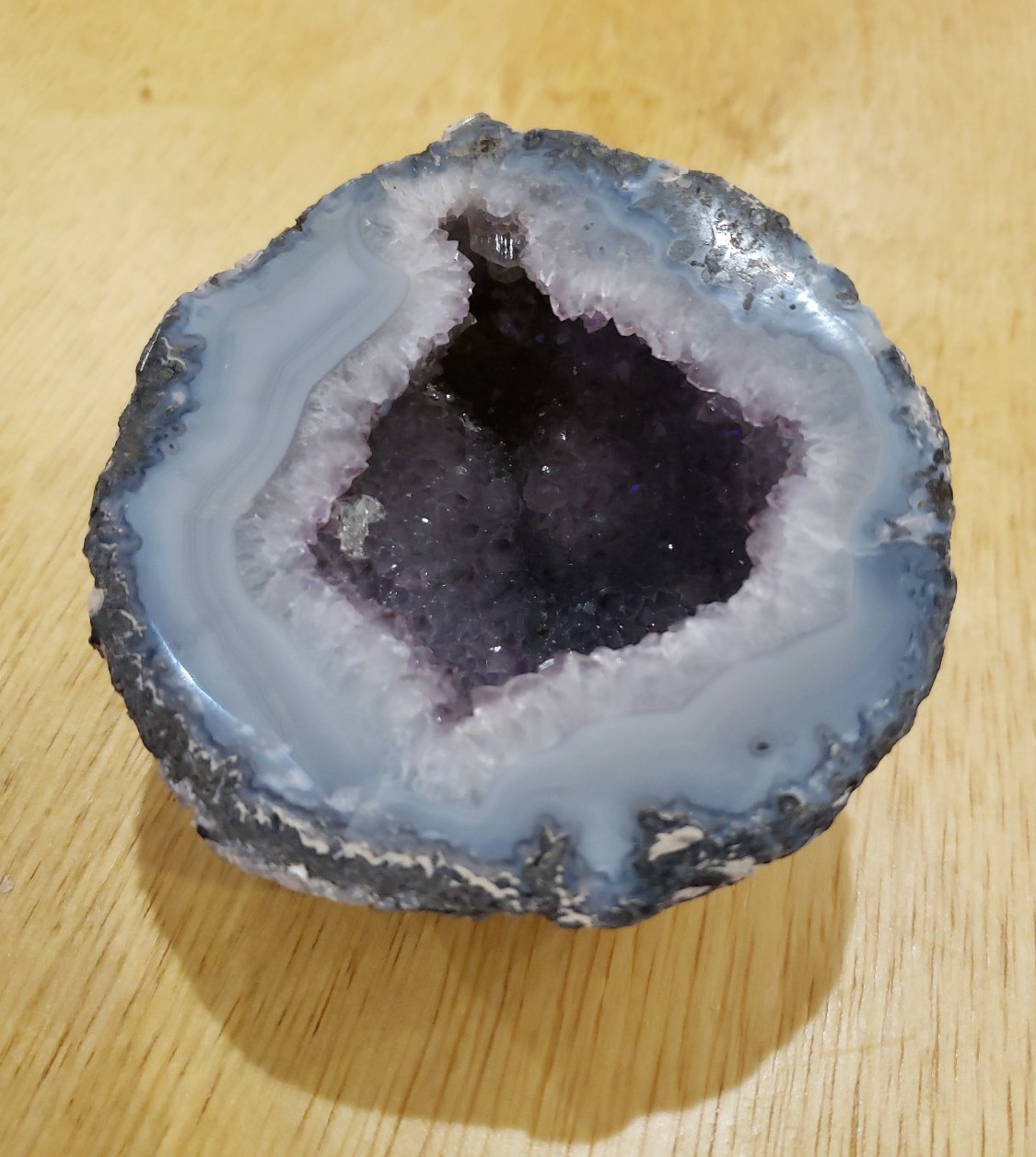 Lilac Agate Quartz Geode 12.7oz